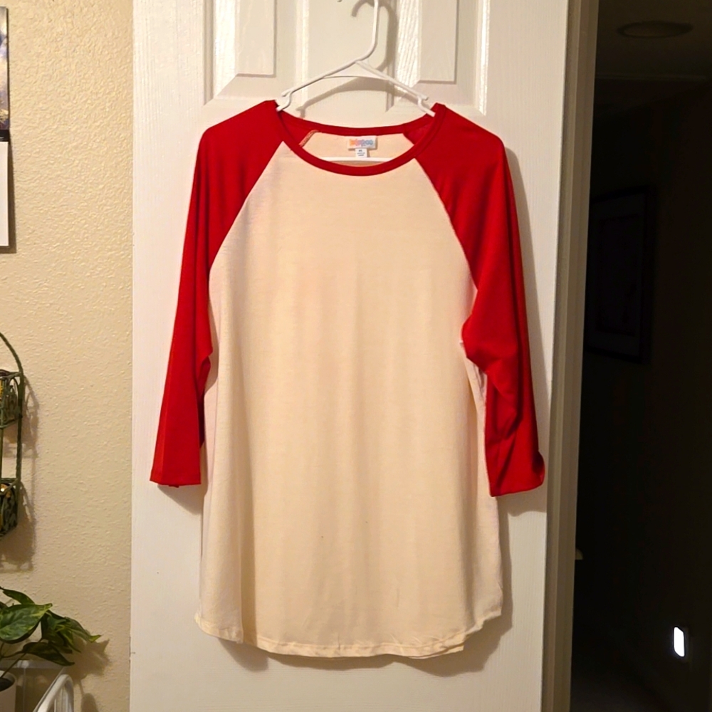 LulaRoe Unisex baseball ringer tee-XL